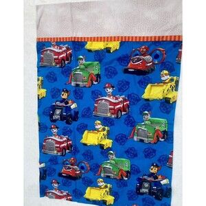 Kids Paw Patrol Handmade Standard Pillow Case SET of 2! Red & Blue -Chase Rubble